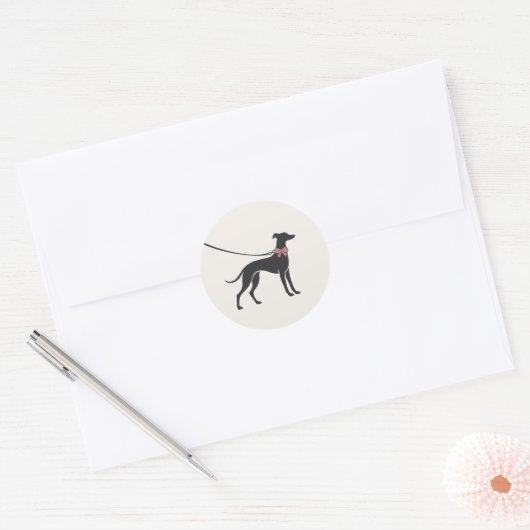 Modern Neutral Dog Walker Seal Sticker (Envelop)