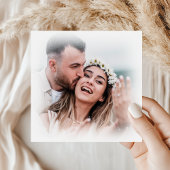 Modern Neutral Floral Save The Date Photo Invite