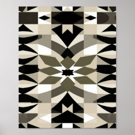Modern Neutral Geometric Wall Art Print | Earth To