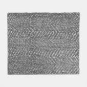 Modern Neutral Grey Herringbone Fleece Deken (Voorkant (Horizontaal))