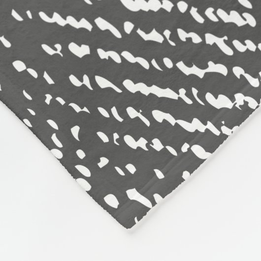 Modern Neutral Grey Herringbone Fleece Deken (Hoek)