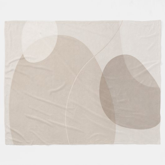 Modern Neutral Home Decor Throw Fleece Deken (Voorkant (Horizontaal))