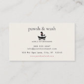 Modern Neutral Mobile Dog Groomer Appointment Afsprakenkaartje (Achterkant)