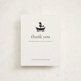 Modern Neutral Mobile Dog Groomer Insert | Bedankkaart