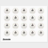 Modern Neutral Mobile Dog Groomer Logo  Ronde Sticker (Vel)