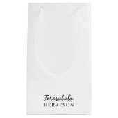 Modern Neutral Monogram Design Klein Cadeauzakje (Voorkant)