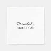 Modern Neutral Monogram Design Servet (Voorkant)