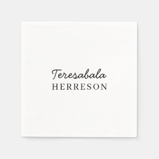 Modern Neutral Monogram Design Servet