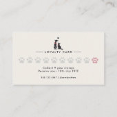 Modern Neutral Pet Sitter Dog Walker  Klantenkaartje (Achterkant)