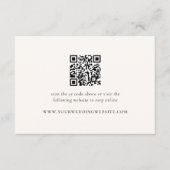Modern Neutral QR Code Wedding Details & RSVP Informatiekaartje (Voorkant)