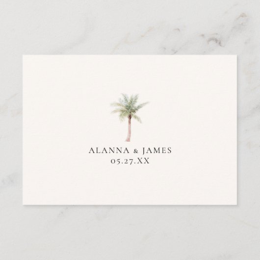 Modern Neutral QR Code Wedding Details & RSVP Informatiekaartje (Achterkant)