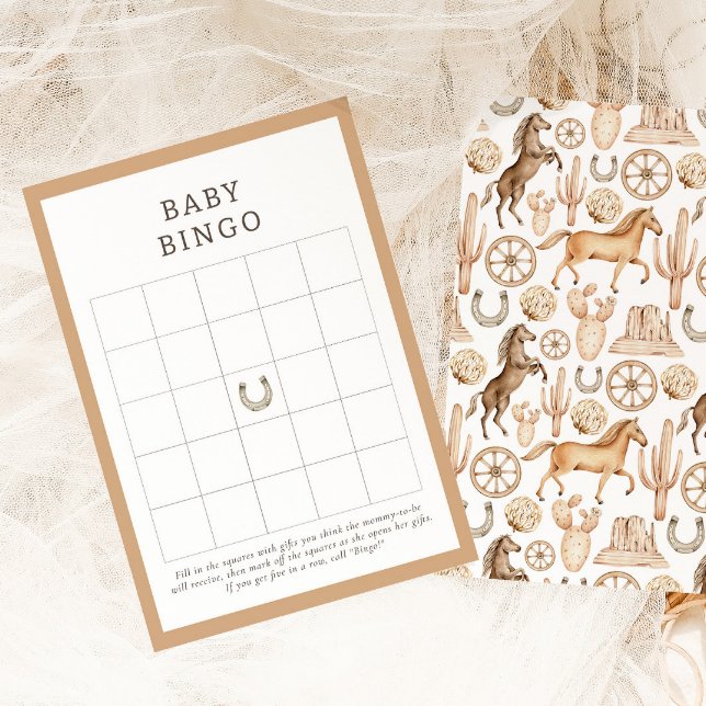 Modern Neutral Rodeo Baby shower Baby Bingogame (Creator heeft geüpload)