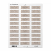 Modern Neutral Stripes Graduation Return Address Etiket (Full Sheet)