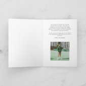 Modern Neutral Stripes Graduation Thank You Bedankkaart (Binnen)