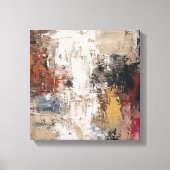 Modern Neutral Tones Im | Expressionist Wave Canva Canvas Afdruk (Voorkant)