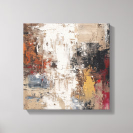 Modern Neutral Tones Im | Expressionist Wave Canva Canvas Afdruk