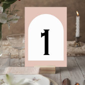 Modern Neutral Wedding Table Numbers Kaart