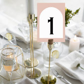 Modern Neutral Wedding Table Numbers Kaart