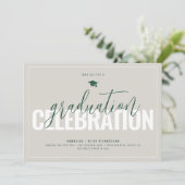Modern Neutrals Foto Afstuderen Uitnodiging (Staand voorkant)