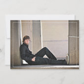 Modern Neutrals Foto Afstuderen Uitnodiging (Achterkant)