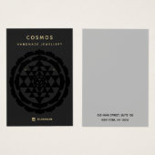 Modern New age Black met juwelen-kaart Visitekaartje (Voorkant /achterkant)