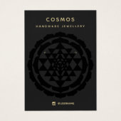 Modern New age Black met juwelen-kaart Visitekaartje (Voorkant)