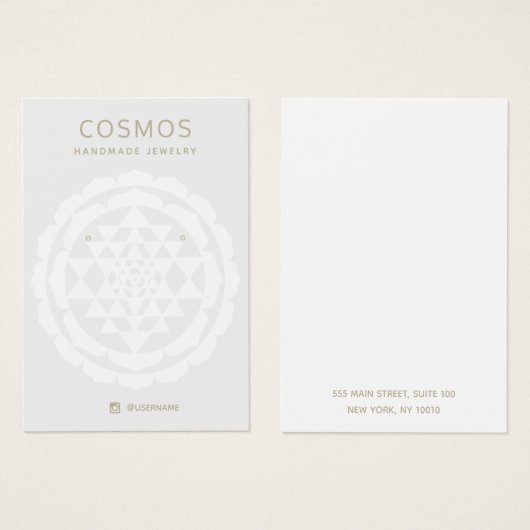 Modern New age met juwelen-kaart Visitekaartje (Voorkant /achterkant)