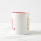 Modern New Doctor PhD op maat Tweekleurige Koffiemok (Center)