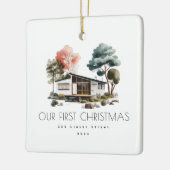 Modern New Home Eerste Kerstvakantie Ornament (Links)