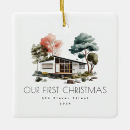 Modern New Home Eerste Kerstvakantie Ornament