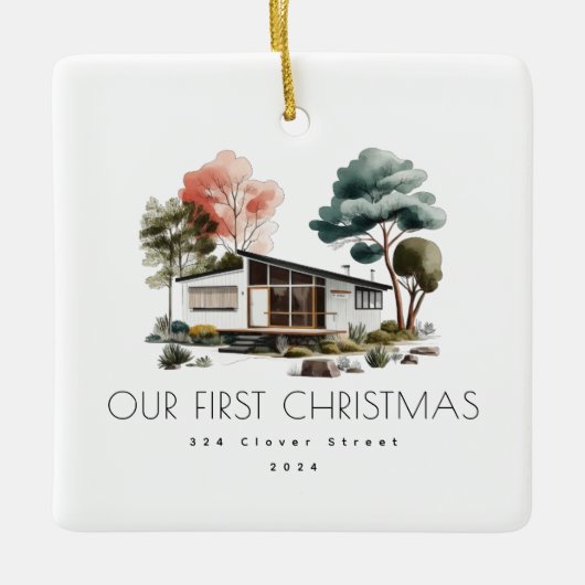 Modern New Home Eerste Kerstvakantie Ornament (Voorkant)