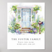 Modern New Home Simple Watercolor Poster (Voorkant)