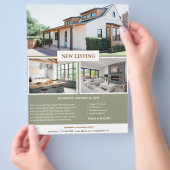 Modern New Listing Real Estate Marketing Flyer (Hand)