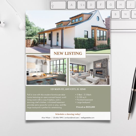 Modern New Listing Real Estate Marketing Flyer