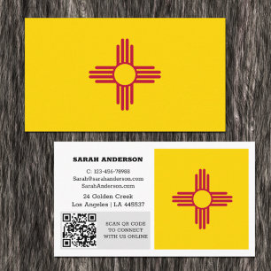 Modern New Mexico Visitekaartje, vlag / Verenigde  Visitekaartje