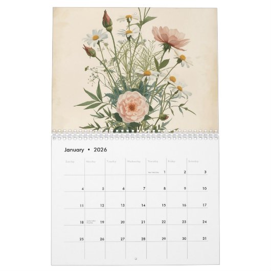 modern new year 2026 wall calendar kalender (Jan 2026)