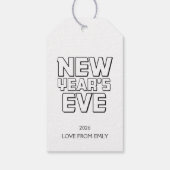 Modern New Year’s Eve Party  Cadeaulabel (Achterkant)