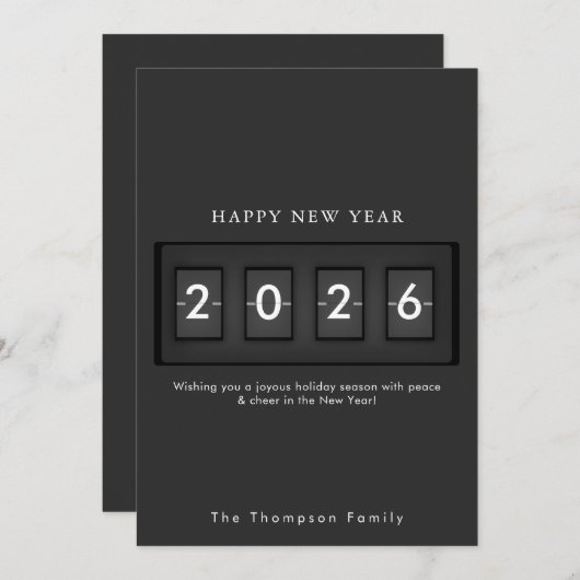 Modern New Year Simple Countdown (Voorkant / Achterkant)