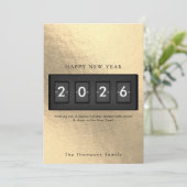 Modern New Year Simple Countdown Gold (Staand voorkant)