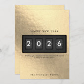 Modern New Year Simple Countdown Gold (Voorkant / Achterkant)