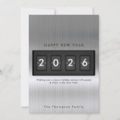 Modern New Year Simple Countdown Silver (Voorkant)
