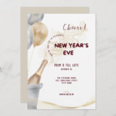 Modern New Year's Eve Party Celebration 2026 Kaart (Voorkant / Achterkant)