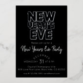 Modern New Year's Eve Party Folie Feestdagenkaart (Voorkant)