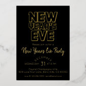 Modern New Year's Eve Party  Folie Feestdagenkaart (Voorkant)