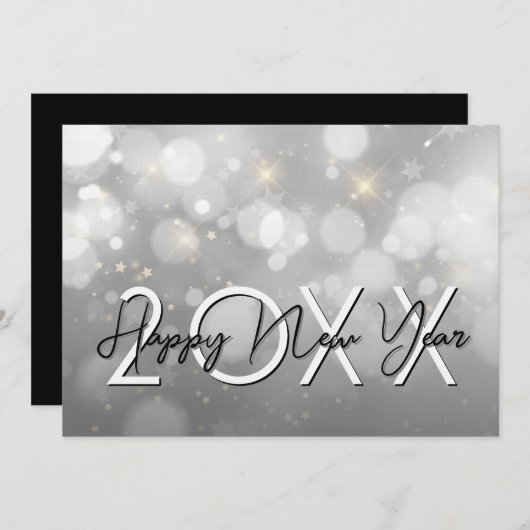 Modern New Year's Eve Party Kaart (Voorkant / Achterkant)