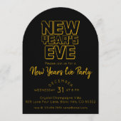 Modern New Year's Eve Party Kaart (Voorkant)