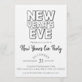 Modern New Year's Eve Party  Kaart (Voorkant)