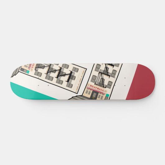 Modern New York Architecture Art Artwork Persoonlijk Skateboard (Horizontaal)