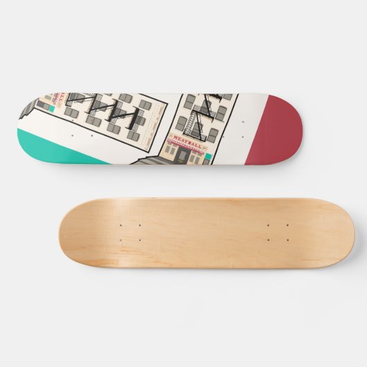 Modern New York Architecture Art Artwork Persoonlijk Skateboard (Horizontaal)