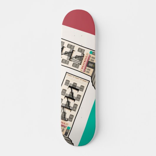 Modern New York Architecture Art Artwork Persoonlijk Skateboard (Voorkant)